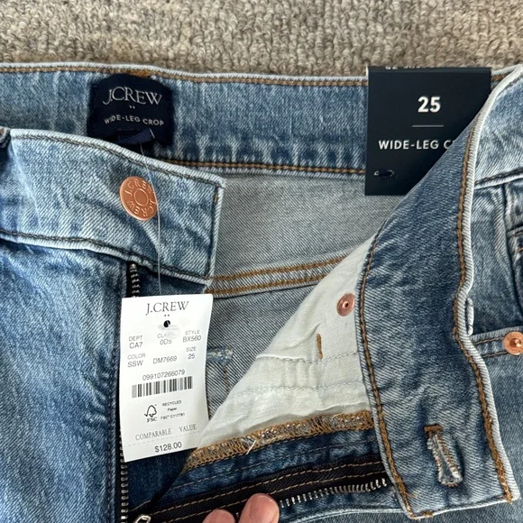 J. Crew Wide-leg cropped jean in all-day stretch NWT - Picture 3 of 9